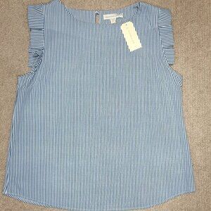 NEW Monteau Los Angeles blue white stripe